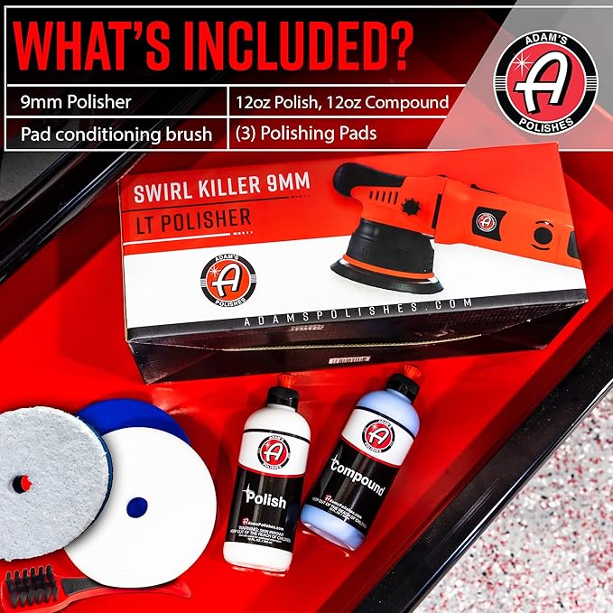 Adam's Polishes 9mm Dual Action Car Polisher (Polishing Kit)